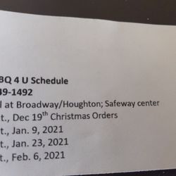 Current schedule