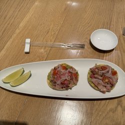 Morimoto - Tostadas of hamachi, salsa habanero