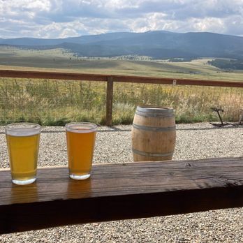 Comanche Creek Brewery - two glasses of beer on a table - Breweries Near Me - Eagle Nest, New Mexico