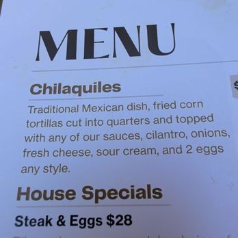 Casa Mia - Chilaquiles on the menu - American Near Me - San Jose, California