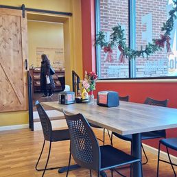 Our view from the dining area to the order area