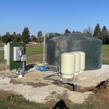Chappell Pump & Supply - Before this job, the only things that were here were the beige pressure tanks and the old wood electrical panel. - Plumbing Near Me - Gilroy, California