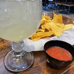 House margaritas, chips and salsa
