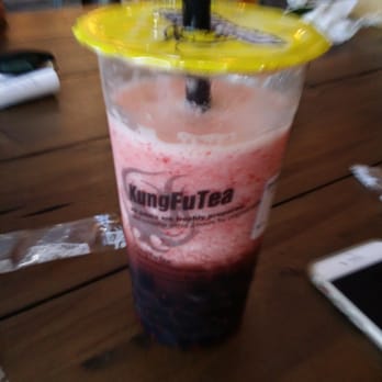 Kung Fu Tea - Strawberry slush with boba - Bubble Tea Near Me - Annandale, Virginia