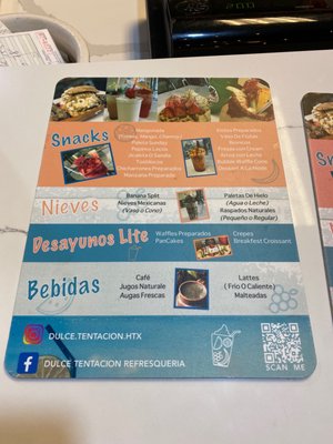 Menu photo 2 Dulce Tentacion Refresqueria Houston, TX Menu photo 2 Dulce Tentacion Refresqueria Houston, TX