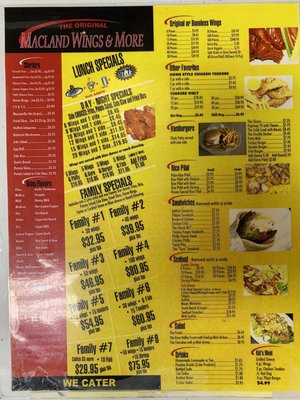 Menu photo 3 Macland Wings & More Powder Springs, GA