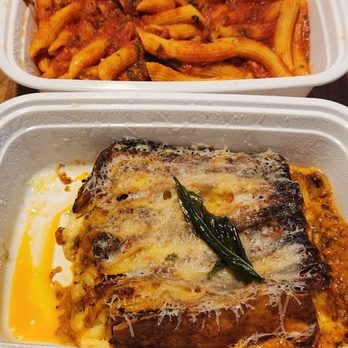 Trattoria by Italian Kitchen - Pasta $16 Tuesday for Penne pomodaro and 100 layer lasanga - Italian Near Me - Burnaby, British Columbia