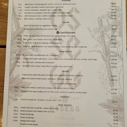 Ossegg - Menu