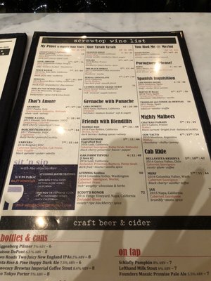Menu photo 8 Screwtop Wine Bar Arlington, VA