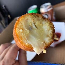 Marquesas Corndogs - Cheese corn dog. The cheesiest.