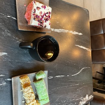 Delah Coffee - Hibiscus tea was super sour without sweetener. Turkish delights were a delight! - Desserts Near Me - Oakland, California