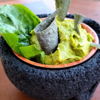 Dos Carlitos - Homemade guacamole presented in a molcajete - Mexican Near Me - Santa Ynez, California