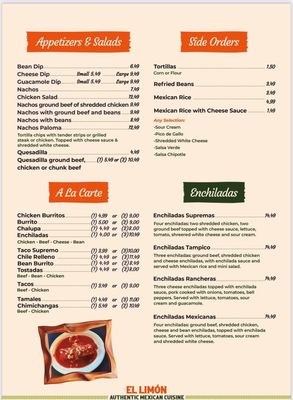 Menu photo 3 El Limon Wahkon, MN