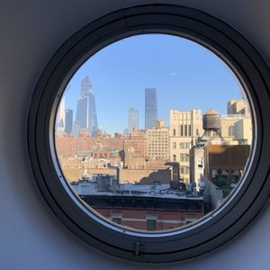 Photo of Maritime Hotel - New York, NY, United States. Port hole view of city