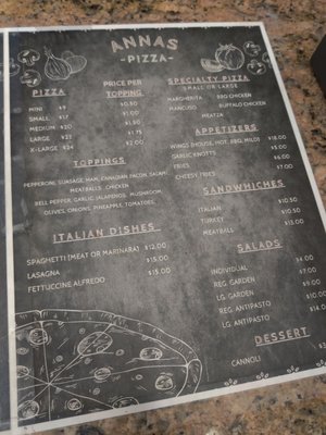 Menu photo 2 Anna's Pizza West Covina, CA Menu photo 2 Anna's Pizza West Covina, CA