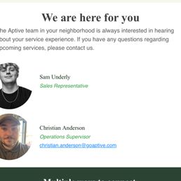 The scammers names and contact information