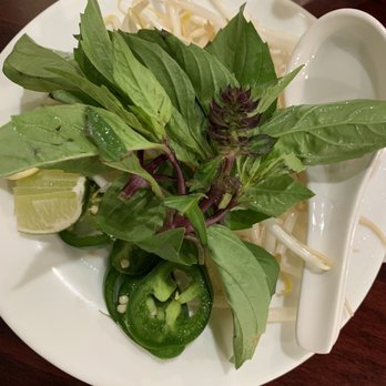 Binh Duong - pho add-ins (bean sprouts, Thai basil, jalapeño slices, lime wedges) - Vietnamese Near Me - Bloomfield, New Jersey Binh Duong - pho add-ins (bean sprouts, Thai basil, jalapeño slices, lime wedges) - Vietnamese Near Me - Bloomfield, New Jersey