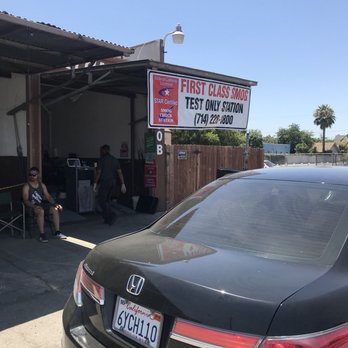 First Class Smog - Smog check (mention Groupon) $28 plus some other fee and came out to a total of $39. Came on a Friday at 1 and took less than ten minutes. - Smog Check Stations Near Me - Buena Park, California