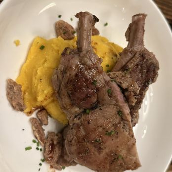 The Gathery - Split pork chop on cheese grits - Cafes Near Me - Bellville, Texas The Gathery - Split pork chop on cheese grits - Cafes Near Me - Bellville, Texas