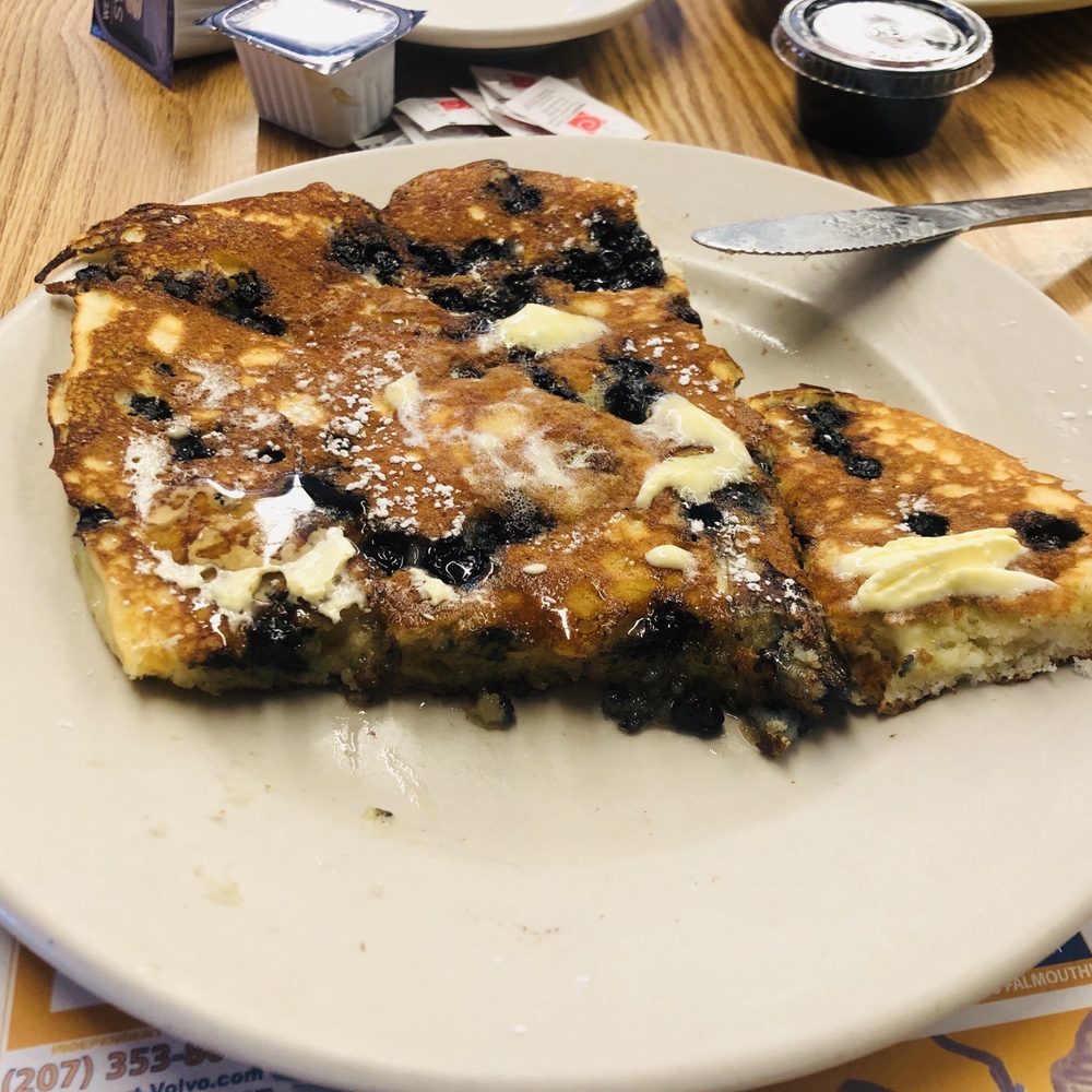 Kopper Kettle - Half eaten delicious blueberry pancakes - Sandwiches Near Me - Topsham, Maine