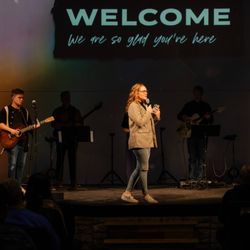 Keystone Church - Kid's Director, Ashley, welcoming everyone on Sunday morning.