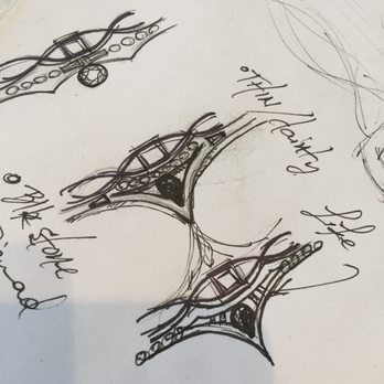 D street Designs - These were the designs he sketched with me after hearing my ideas! - Jewelry Repair Near Me - Reno, Nevada