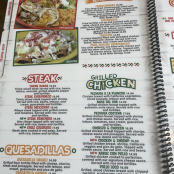 Chiapas Mexican Grill - Menu (visit on 5/24/2024) - Mexican Near Me - Centerville, Ohio