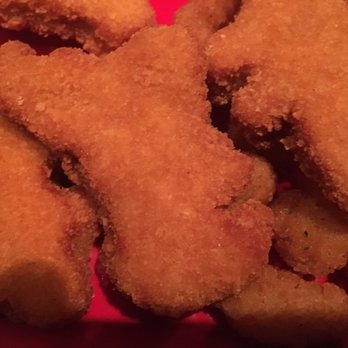 Rainforest Cafe - Kids chicken nuggets - dinosaur shape - American Near Me - Edison, New Jersey Rainforest Cafe - Kids chicken nuggets - dinosaur shape - American Near Me - Edison, New Jersey