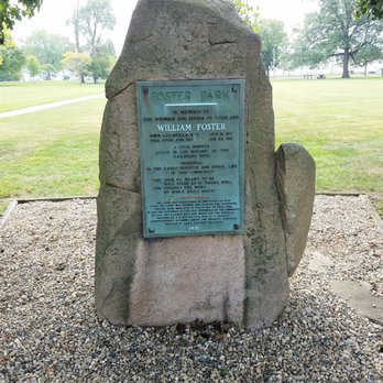 Foster Park - Dedication rock - Parks Near Me - Goodland, Indiana