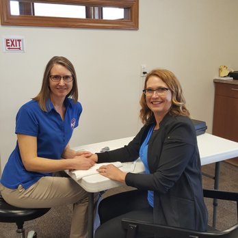 Home Town Physical Therapy - Meet Amy, our expert Occupational Therapist, treating owner, Sandy (PT) fractured wrist. - Physical Therapy Near Me - Spencer, Iowa