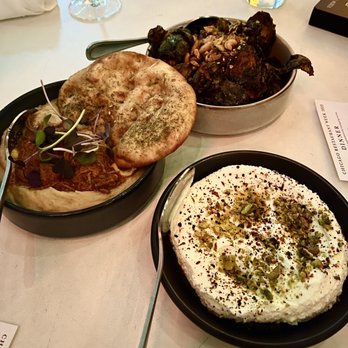 Aba - Whipped Feta, Lamb Ragu Hummus, and Brussels Sprouts - Mediterranean Near Me - Chicago, Illinois Aba - Whipped Feta, Lamb Ragu Hummus, and Brussels Sprouts - Mediterranean Near Me - Chicago, Illinois