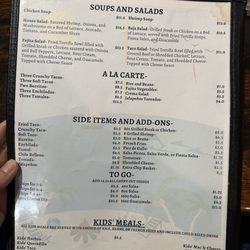 Terra Sur - Menu