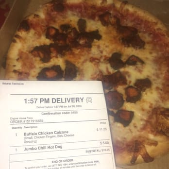 Engine House Pizza - Clearly says calzone yet they made a pizza which is now going in the trash!!! - Pizza Near Me - Salem, Massachusetts