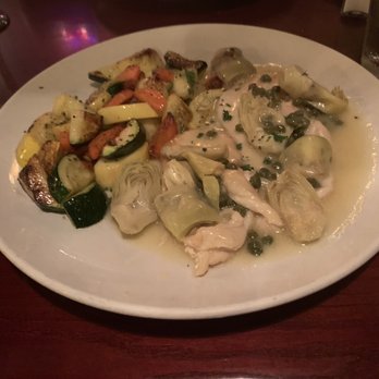 Tutto Italiano - Chicken piccata with artichokes and roasted vegetables/potatoes. Amazing everything made so fresh and delicious! - Pizza Near Me - Stuart, Florida