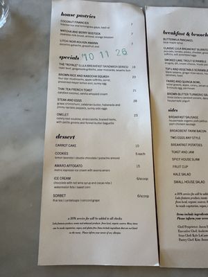 Menu photo 1 Lula Cafe Chicago, IL Menu photo 1 Lula Cafe Chicago, IL