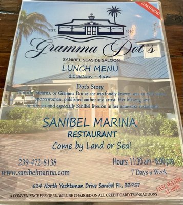 Menu photo 5 Gramma Dot's Sanibel, FL