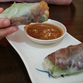 Pho & Grill - BBQ pork spring rolls with peanut sauce - Vietnamese Near Me - Fort Worth, Texas