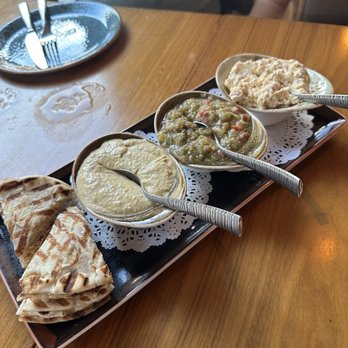 Amylos Taverna - Hummus Spread - Melitzanosalata Spread - Tyrokafteri Spread - Seafood Near Me - Astoria, New York