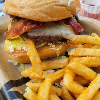 Hops & Hounds - Cheeseburger with added bacon - Dog Parks Near Me - San Antonio, Texas Hops & Hounds - Cheeseburger with added bacon - Dog Parks Near Me - San Antonio, Texas