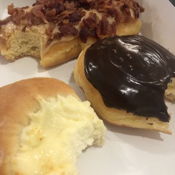 Peña's TX Cafe - Bacon maple, Boston cream, and cheese kolache. - Donuts Near Me - Houston, Texas Peña's TX Cafe - Bacon maple, Boston cream, and cheese kolache. - Donuts Near Me - Houston, Texas