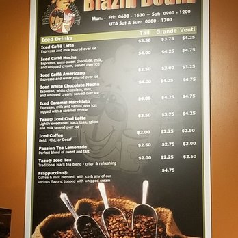 Blazin' Beanz - Cold drink menu - Coffee & Tea Near Me - Homestead, Florida