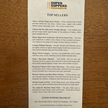 Super Suppers - Top Sellers Menu - Grocery Near Me - Franklin, Tennessee Super Suppers - Top Sellers Menu - Grocery Near Me - Franklin, Tennessee