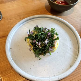 Houlme - Black cod roasted in the wood oven, pea shoots & green garlic - Pizza Near Me - Eastsound, Washington Houlme - Black cod roasted in the wood oven, pea shoots & green garlic - Pizza Near Me - Eastsound, Washington