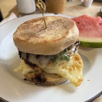 The Butcher & The Baker - Mushroom & Swiss breakfast sandwich - Coffee & Tea Near Me - Telluride, Colorado The Butcher & The Baker - Mushroom & Swiss breakfast sandwich - Coffee & Tea Near Me - Telluride, Colorado