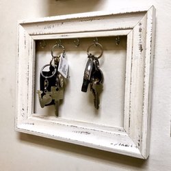 Athens Picture Frames - Modern rustic key holder. Custom made for a customer. For more information please visit www.eraframes.com
