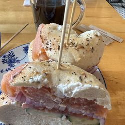 The Hen - Bagel, lox and cream cheese