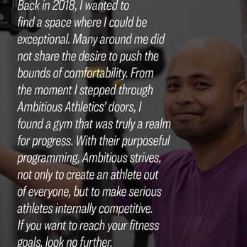 Ambitious Athletics - Find a space, community, and staff that will support your continued growth. - Trainers Near Me - Washington, DC, District of Columbia Ambitious Athletics - Find a space, community, and staff that will support your continued growth. - Trainers Near Me - Washington, DC, District of Columbia