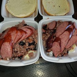 Cedar Wellness Care - Smoked potatoes, sour cream, cheese, pulled pork, chopped brisket and hot links