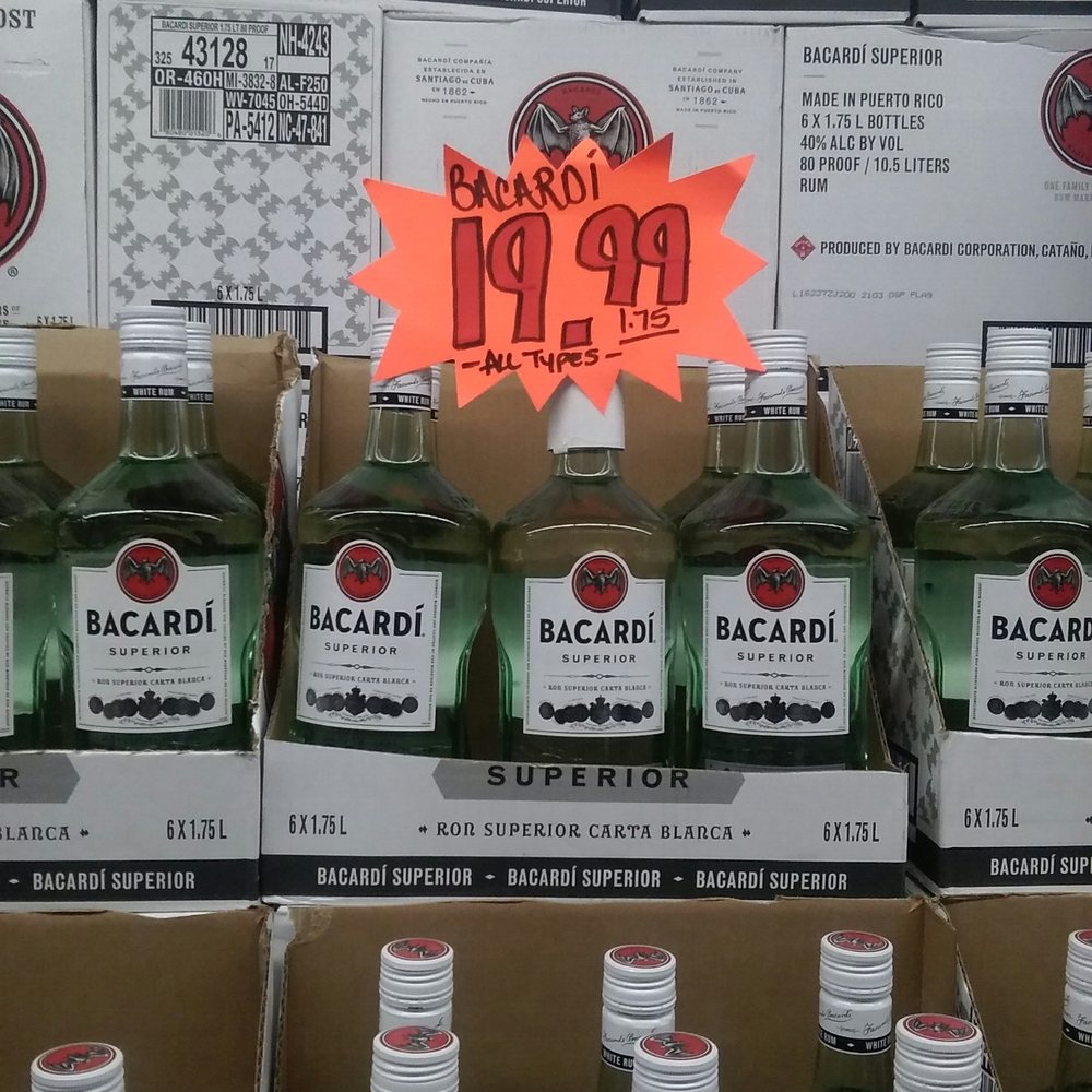 Party Liquors - a display of bacardi bottles - Beer, Wine & Spirits Near Me - Tampa, Florida Party Liquors - a display of bacardi bottles - Beer, Wine & Spirits Near Me - Tampa, Florida