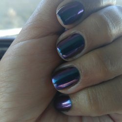 Paixão Nail and Beauty Bar - It's hard to capture the chrome effect but it's awesome...trust me!